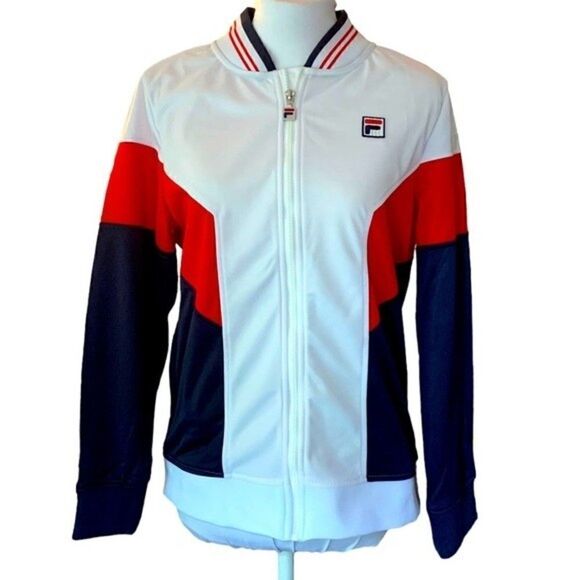 Fila Youth Unisex New Red White Blue Zip Up Track Jacket Sz M - Picture 1 of 7